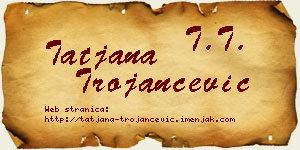 Tatjana Trojančević vizit kartica